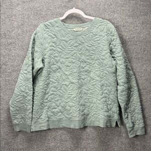 Orvis Textured Teal/Sea Foam Green Pullover Women’s Large